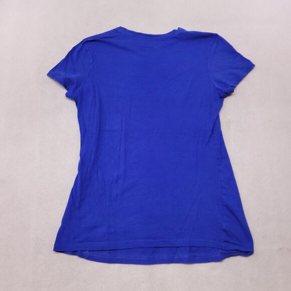 Adidas Casual Short Sleeve Pullover Graphic T Shirt Womens Size Medium M Blue - Picture 11 of 11